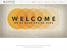 Tablet Screenshot of leawoodbaptist.com